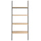 vidaXL 4-Tier Leaning Shelf Light Brown and Black 64x34x150.5 cm