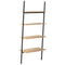 vidaXL 4-Tier Leaning Shelf Light Brown and Black 64x34x150.5 cm