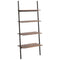 vidaXL 4-Tier Leaning Shelf Dark Brown and Black 64x34x150.5 cm