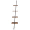 vidaXL 4-Tier Leaning Shelf Dark Brown and Black 64x34x150.5 cm