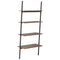 vidaXL 4-Tier Leaning Shelf Dark Brown and Black 64x34x150.5 cm