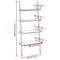 vidaXL 4-Tier Leaning Shelf Dark Brown and Black 64x34x150.5 cm