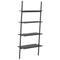 vidaXL 4-Tier Leaning Shelf Black 64x34x150.5 cm