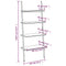 vidaXL 4-Tier Leaning Shelf Black 64x34x150.5 cm