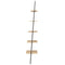 vidaXL 5-Tier Leaning Shelf Light Brown and Black 64x34x185.5 cm