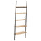 vidaXL 5-Tier Leaning Shelf Light Brown and Black 64x34x185.5 cm