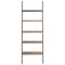 vidaXL 5-Tier Leaning Shelf Dark Brown and Black 64x34x185.5 cm
