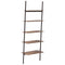 vidaXL 5-Tier Leaning Shelf Dark Brown and Black 64x34x185.5 cm