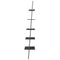 vidaXL 5-Tier Leaning Shelf Black 64x34x185.5 cm