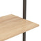 vidaXL 3-Tier Leaning Shelf Light Brown and Black 64x35x120.5 cm