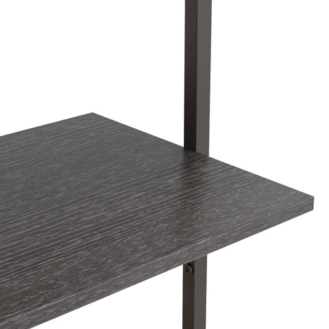 vidaXL 3-Tier Leaning Shelf Black 64x35x120.5 cm