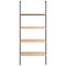 vidaXL 4-Tier Leaning Shelf Light Brown and Black 64x35x152.5 cm