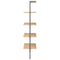 vidaXL 4-Tier Leaning Shelf Light Brown and Black 64x35x152.5 cm