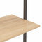 vidaXL 4-Tier Leaning Shelf Light Brown and Black 64x35x152.5 cm