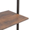 vidaXL 4-Tier Leaning Shelf Dark Brown and Black 64x35x152.5 cm