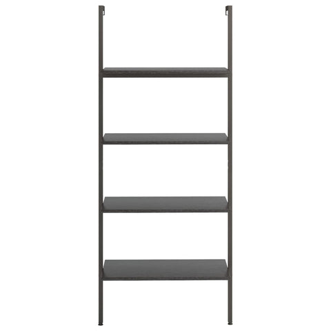 vidaXL 4-Tier Leaning Shelf Black 64x35x152.5 cm