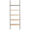 vidaXL 5-Tier Leaning Shelf Light Brown and Black 64x35x185 cm