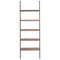 vidaXL 5-Tier Leaning Shelf Dark Brown and Black 64x35x185 cm