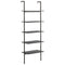 vidaXL 5-Tier Leaning Shelf Black 64x35x185 cm