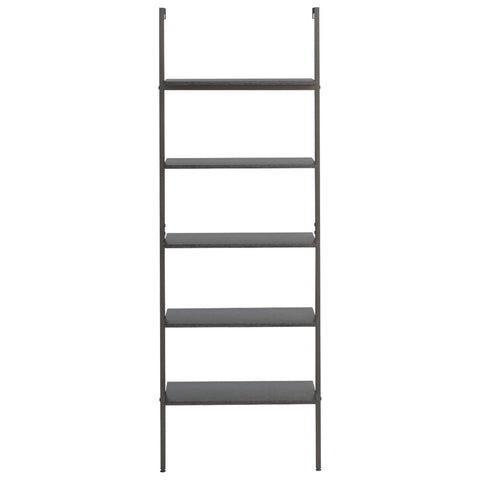 vidaXL 5-Tier Leaning Shelf Black 64x35x185 cm