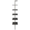vidaXL 5-Tier Leaning Shelf Black 64x35x185 cm