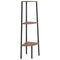 vidaXL 3-Tier Corner Shelf Dark Brown and Black 45.5x31.5x120 cm