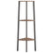 vidaXL 3-Tier Corner Shelf Dark Brown and Black 45.5x31.5x120 cm
