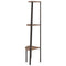 vidaXL 3-Tier Corner Shelf Dark Brown and Black 45.5x31.5x120 cm