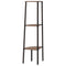 vidaXL 3-Tier Corner Shelf Dark Brown and Black 45.5x31.5x120 cm