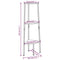 vidaXL 3-Tier Corner Shelf Dark Brown and Black 45.5x31.5x120 cm