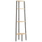 vidaXL 4-Tier Corner Shelf Light Brown and Black 45.5x31.5x150 cm