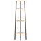 vidaXL 4-Tier Corner Shelf Light Brown and Black 45.5x31.5x150 cm