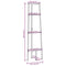 vidaXL 4-Tier Corner Shelf Light Brown and Black 45.5x31.5x150 cm