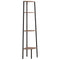 vidaXL 4-Tier Corner Shelf Dark Brown and Black 45.5x31.5x150 cm