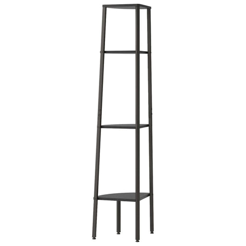vidaXL 4-Tier Corner Shelf Black 45.5x31.5x150 cm