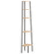 vidaXL 5-Tier Corner Shelf Light Brown and Black 45.5x31.5x180 cm