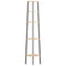 vidaXL 5-Tier Corner Shelf Light Brown and Black 45.5x31.5x180 cm