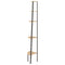 vidaXL 5-Tier Corner Shelf Light Brown and Black 45.5x31.5x180 cm