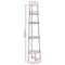 vidaXL 5-Tier Corner Shelf Light Brown and Black 45.5x31.5x180 cm