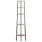 vidaXL 5-Tier Corner Shelf Dark Brown and Black 45.5x31.5x180 cm