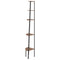 vidaXL 5-Tier Corner Shelf Dark Brown and Black 45.5x31.5x180 cm