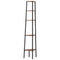 vidaXL 5-Tier Corner Shelf Dark Brown and Black 45.5x31.5x180 cm
