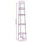 vidaXL 5-Tier Corner Shelf Dark Brown and Black 45.5x31.5x180 cm