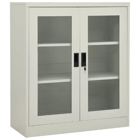 vidaXL Office Cabinet Light Grey 90x40x105 cm Steel