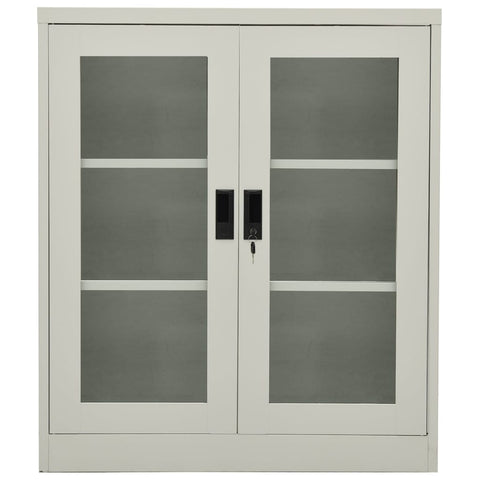 vidaXL Office Cabinet Light Grey 90x40x105 cm Steel