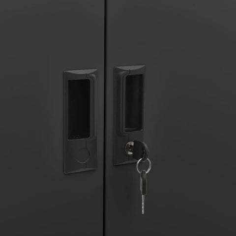 vidaXL Office Cabinet Anthracite 90x40x180 cm Steel
