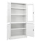 vidaXL Office Cabinet White 90x40x180 cm Steel