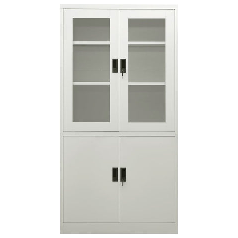vidaXL Office Cabinet Light Grey 90x40x180 cm Steel