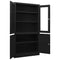 vidaXL Office Cabinet Black 90x40x180 cm Steel