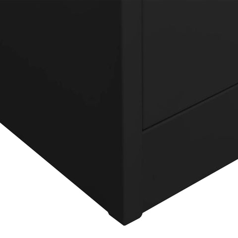 vidaXL Office Cabinet Black 90x40x180 cm Steel